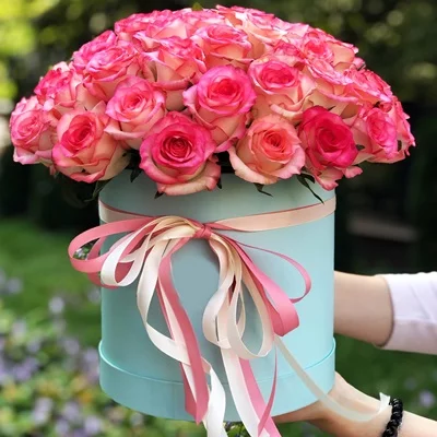 Roses in a box to Moscow