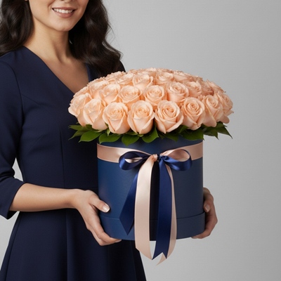 Roses in box delivery Moscow Russia