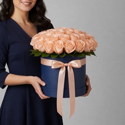 Roses in box delivery Moscow Russia