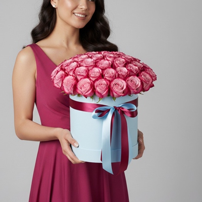 Roses in a box delivery in Moscow