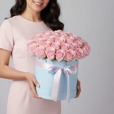 Roses in box delivery Russia