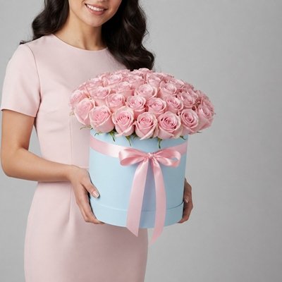 Roses in box delivery Russia