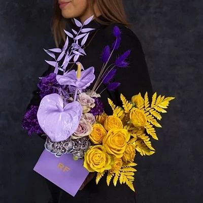 Flowers in box in Petersburg