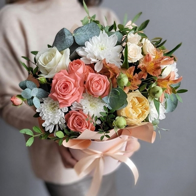 Flowers in box Moscow Russia