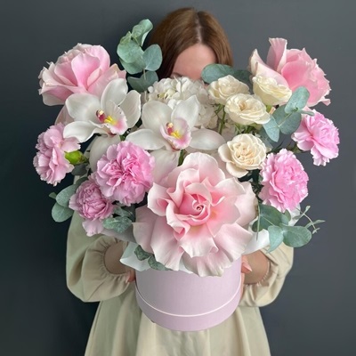 Flowers in box Moscow Russia