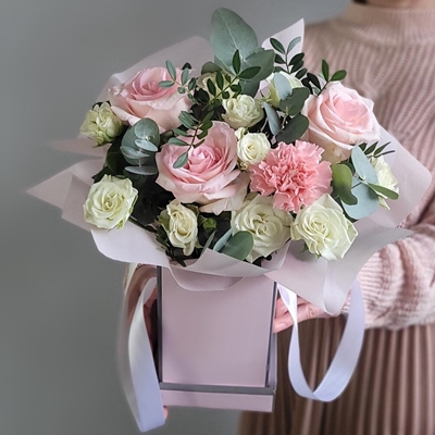 Flowers in box Moscow City