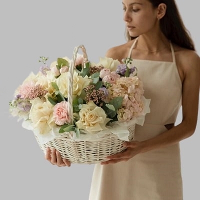 Flower basket to Kazan Russia
